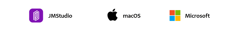JM Studio software is compatible with macOS and Microsoft systems.