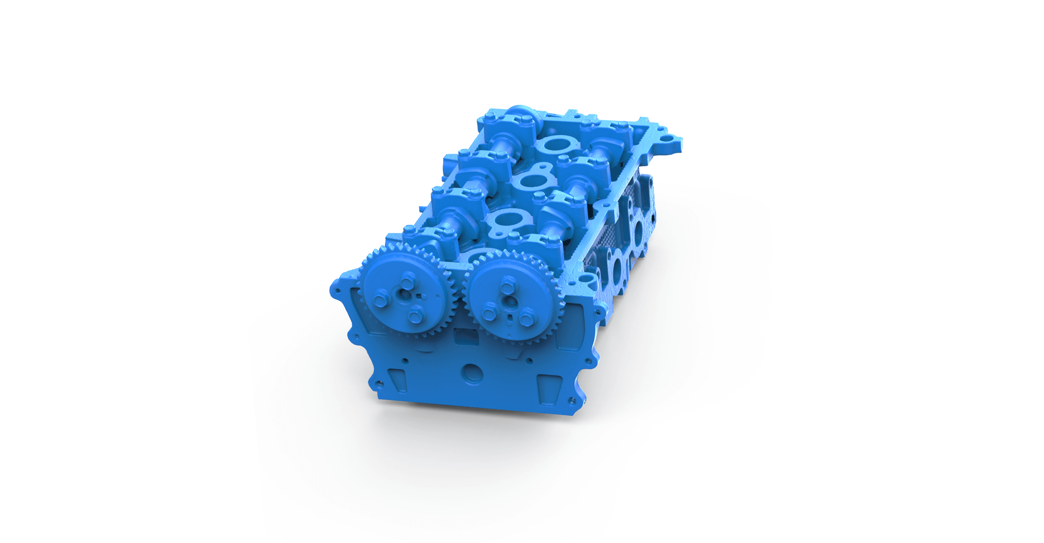 Blue engine block 3D scan: 3DMakerpro Turtle upgraded to 2x capture area and 1.5x scan depth over its predecessor.