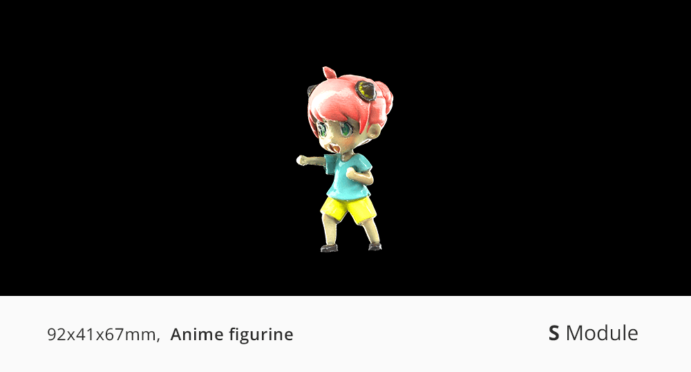 Highly detailed small anime figurine 3D scan using 3DMakerpro Turtle S Module.