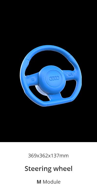 Car steering wheel 3D scan model captured by 3DMakerpro Turtle M Module.