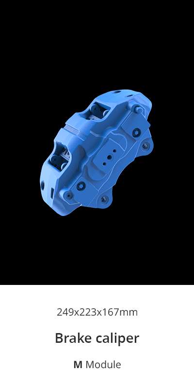 Industrial brake caliper 3D scan effectively scanned with 3DMakerpro Turtle M Module.