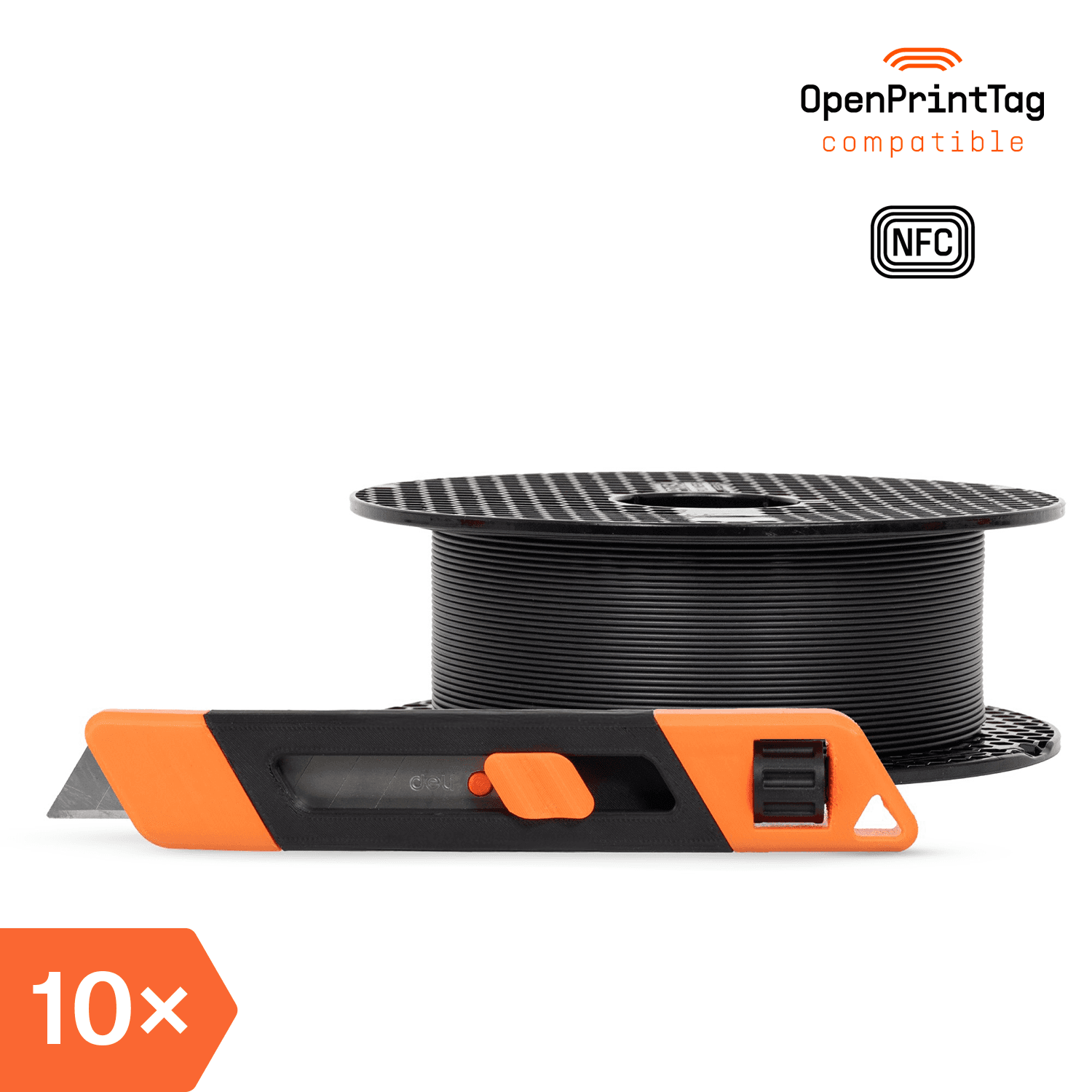 Prusament PETG Magnetite 40% Grey 1kg (NFC) – Multipack 10 pcs